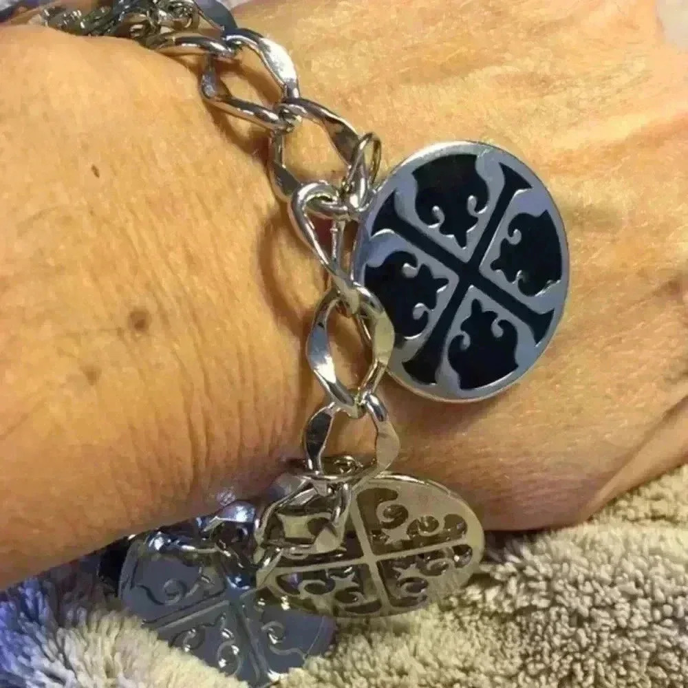 NEW** Antique Cross Medallion Charm Bracelet